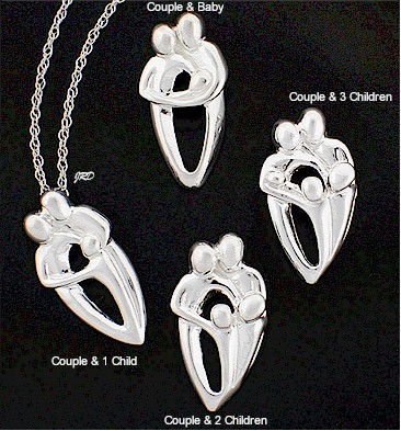 Family Pendants on Family Pendants In Sterling Silver