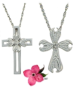 Two versions of the Dogwood Cross celebrate the Christinan faith.