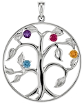 This picture is closer to birthstone pendant's actual size.