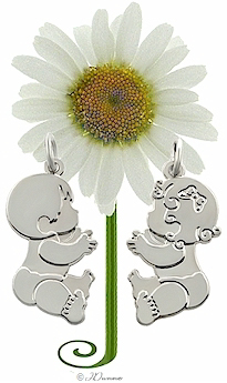 Adorable baby jewelry for mothers.